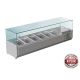 FED-X Flat Glass Salad Bench Stainless Steel - XVRX1500/380