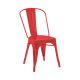 MR1234R Outdoor Dining Chair - Iron - Red