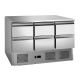 6 drawers S/S Compact Workbench Fridge - GNS1300-6D