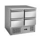 Stainless steel 4 Drawers Compact Workbench Fridge - GNS900-4D