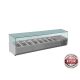FED-X Flat Glass Salad Bench Stainless Steel - XVRX1800/380