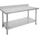 1200-7-WBB Economic 304 Grade Stainless Steel Table with splashback  1200x700x900