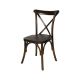 ZS-W03DB Dark Brown Classic cross back wooden dining chair